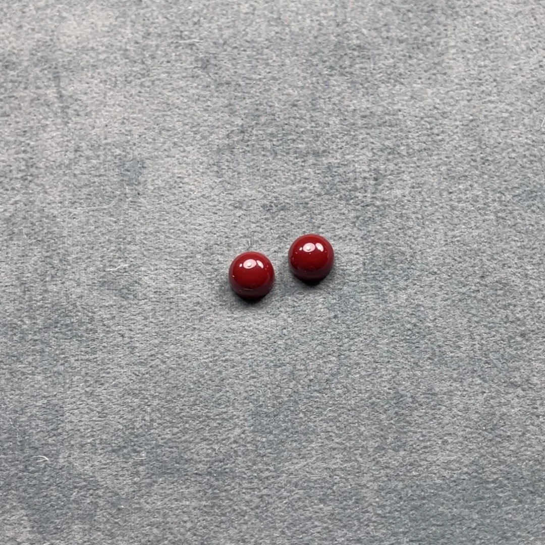 海***燕南红玛瑙未镶嵌耳坠