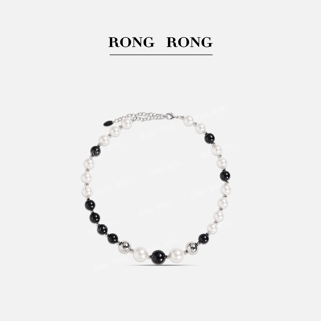 铜合金仿珍珠项链 RONGRONG  冷淡风格珍珠项链D202502264001