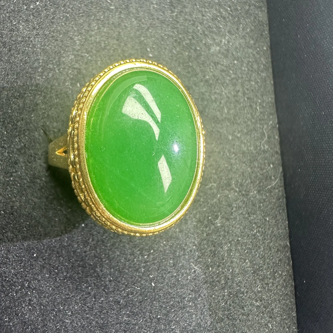 翡翠蛋面戒指H004