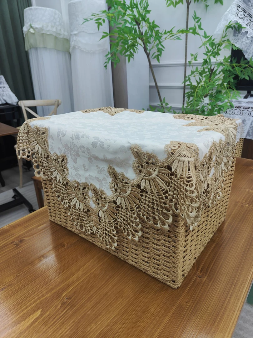 D04【60*60cm】床头柜  立式空调顶部   烤箱  微波炉防尘桌布盖布