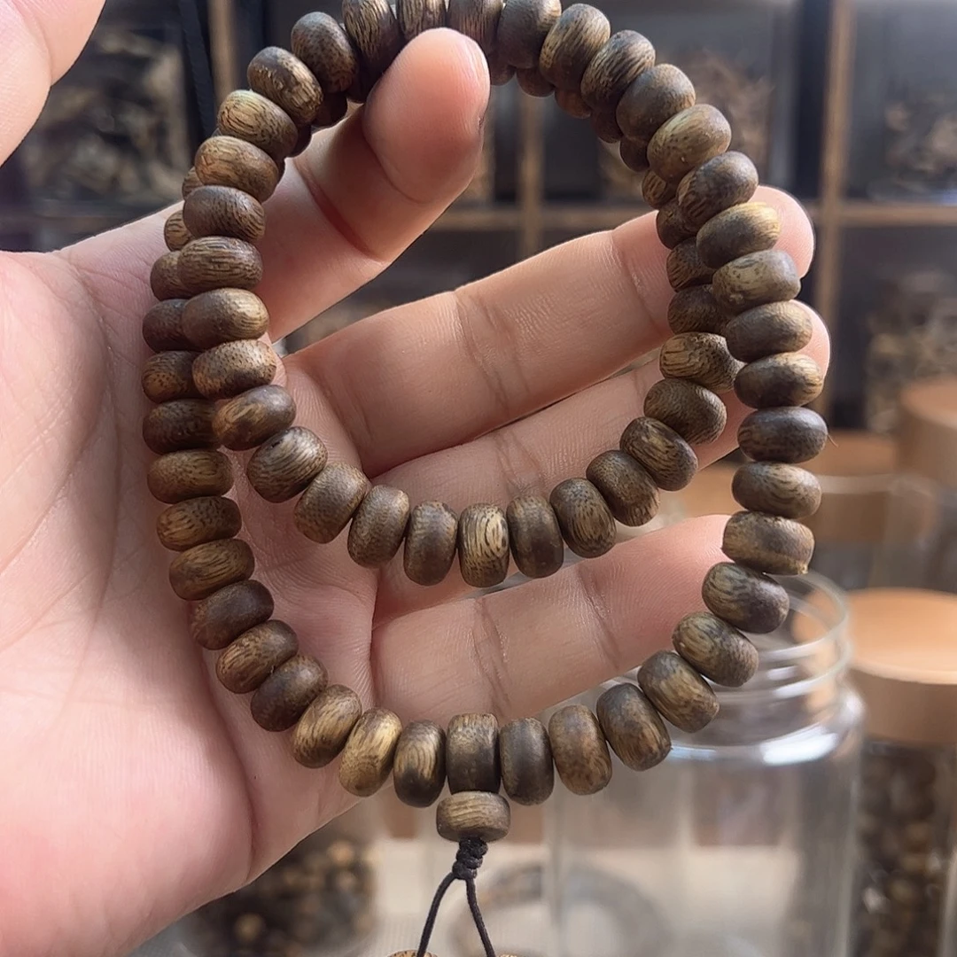 沉香手串算盘珠双圈