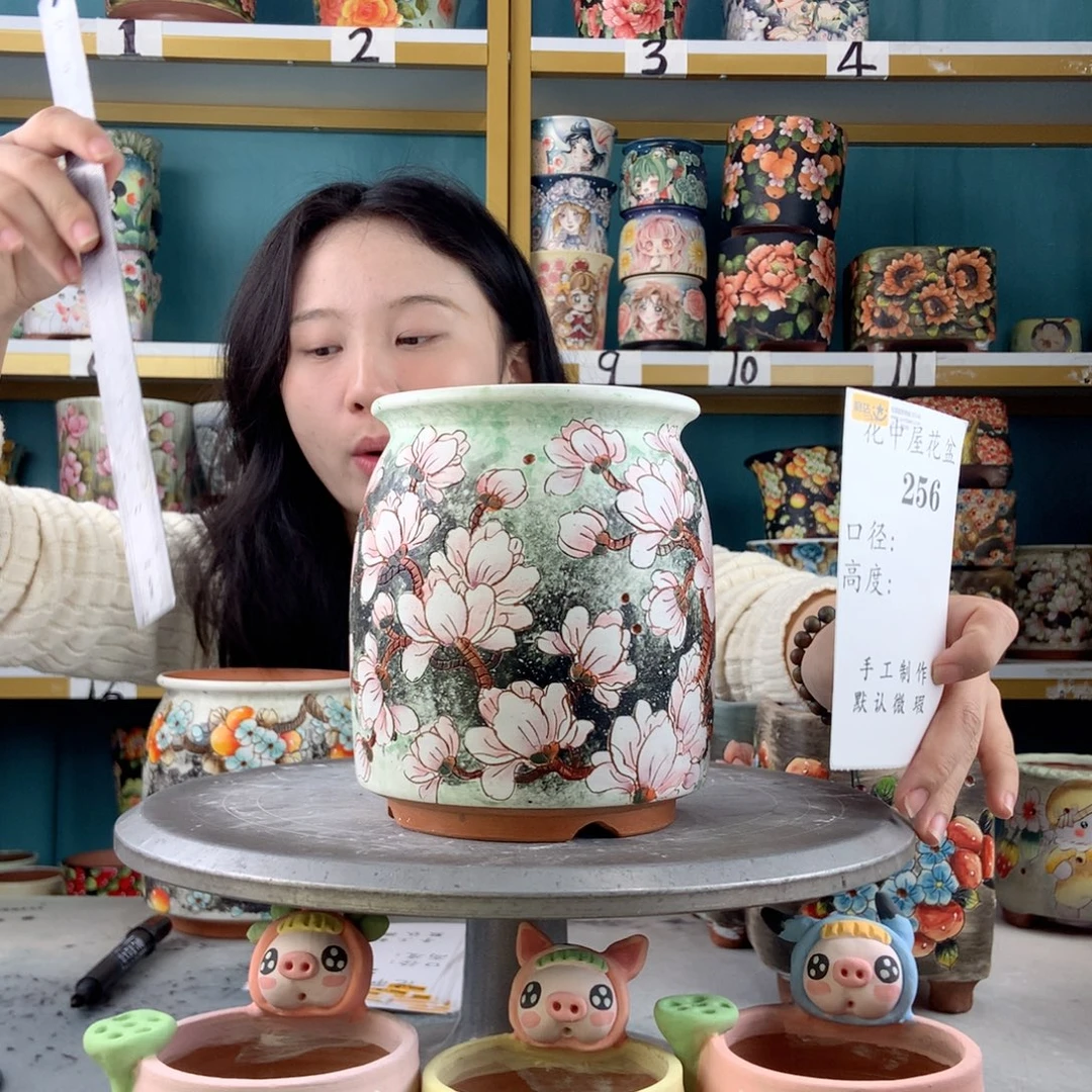 ****字陶景德镇手工花盆256