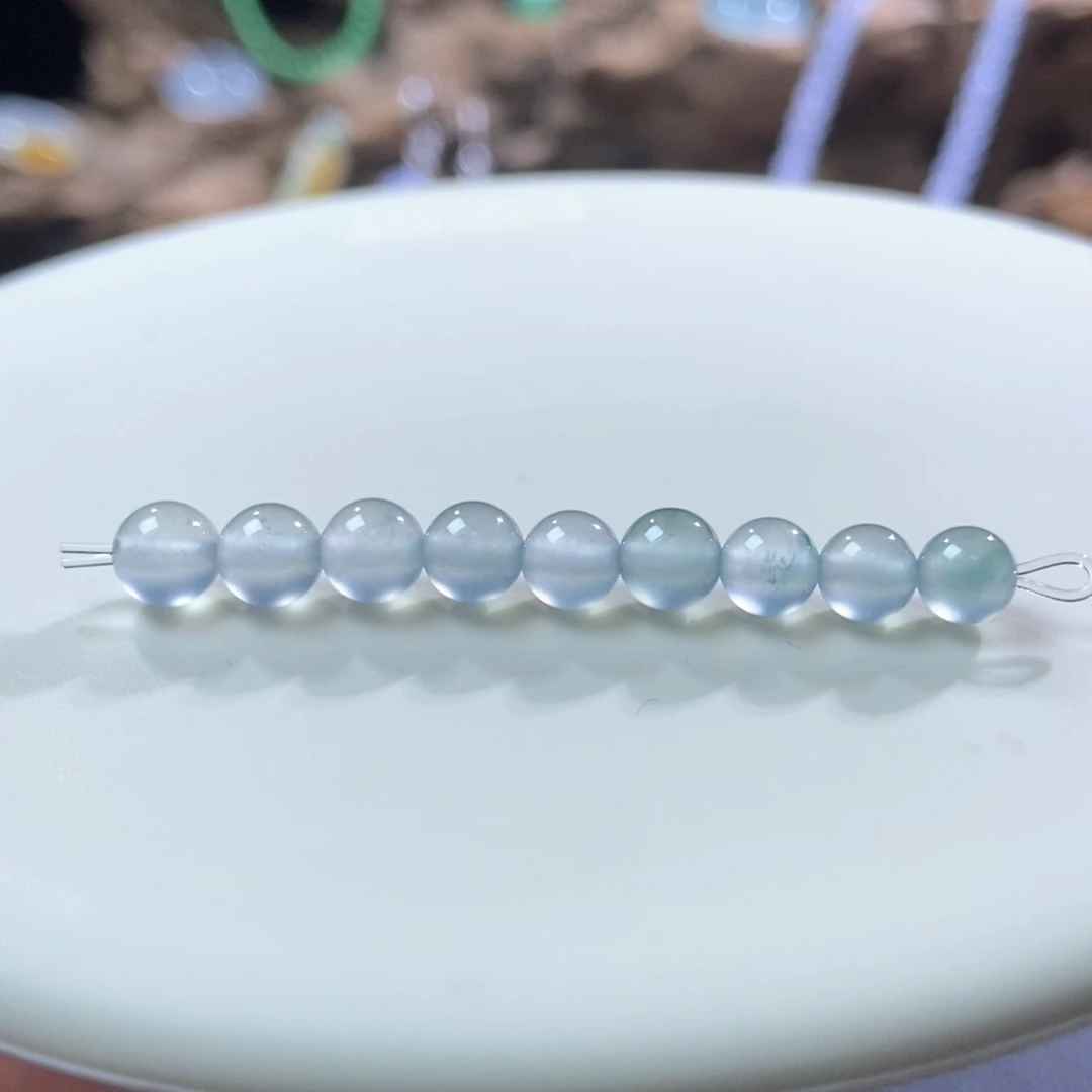 翡翠散珠高冰蓝底卡5+多样性发其一