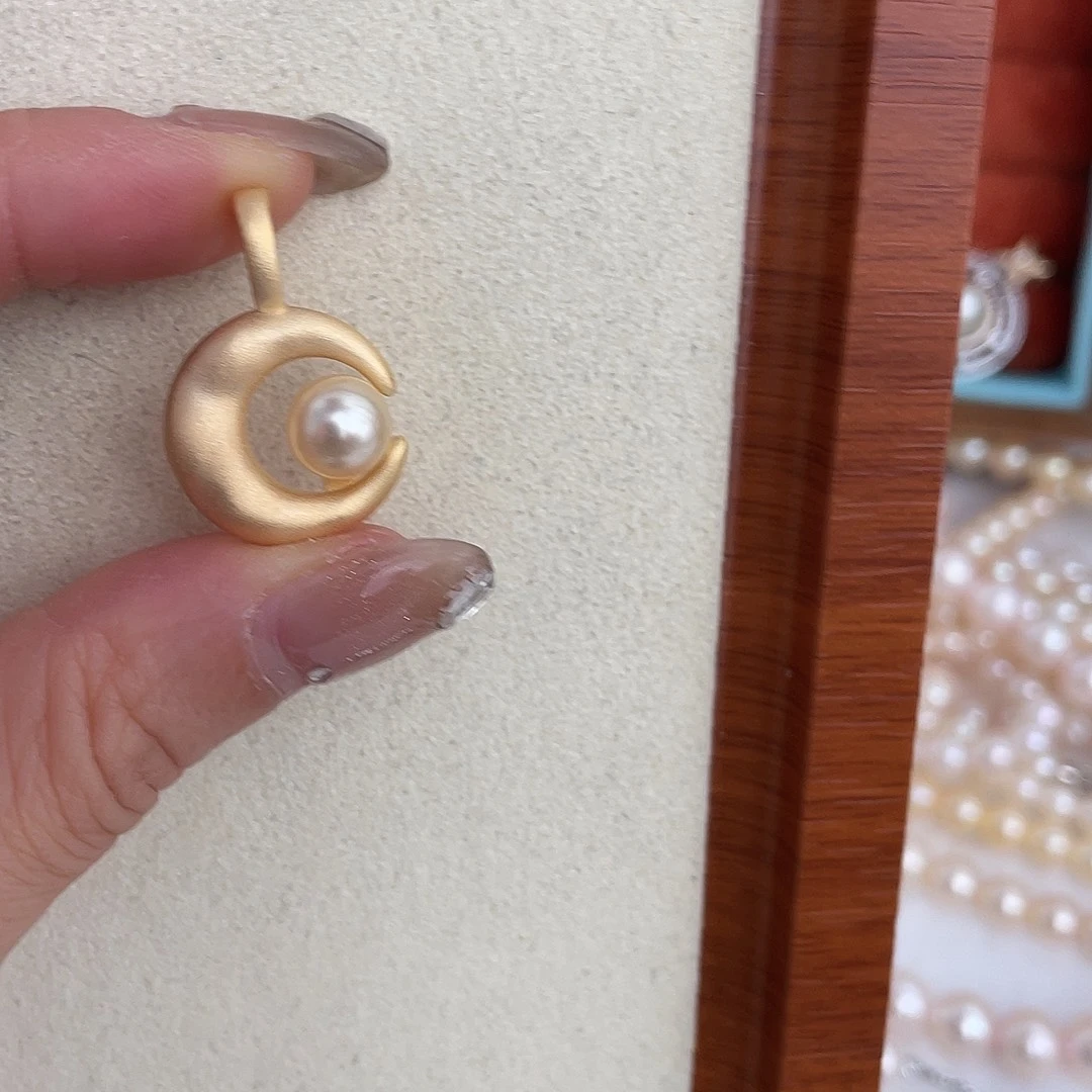 银S925镶嵌吊坠(不含链)海水珍珠