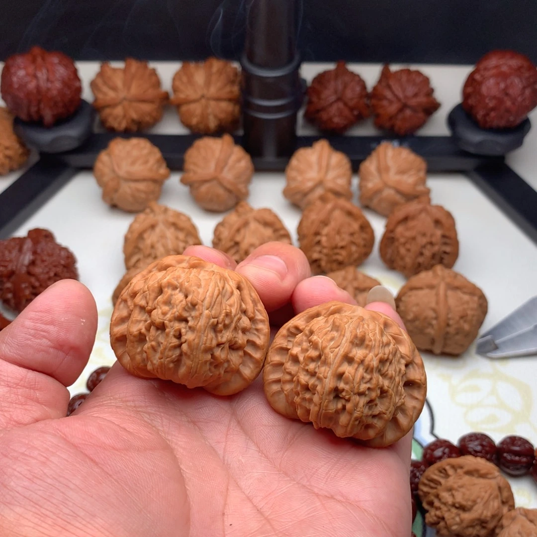 吊坠文玩核桃白狮子43