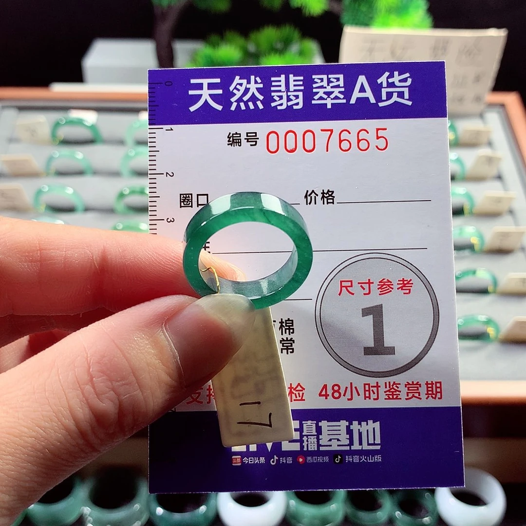 翡翠戒指未镶嵌17号