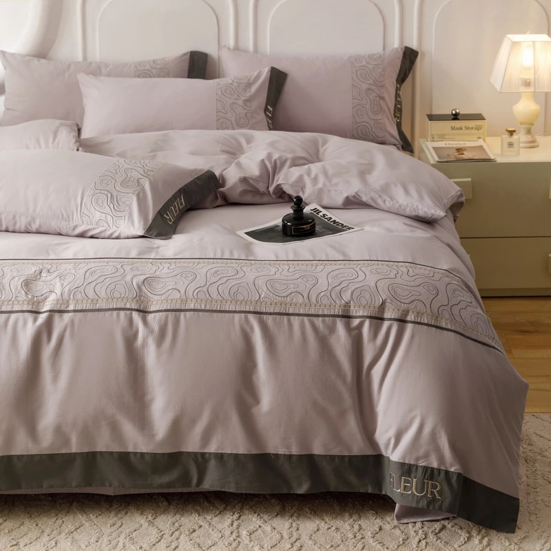 富安娜2025新款高级感四件套全棉纯棉高档床单被套超柔软床上用品