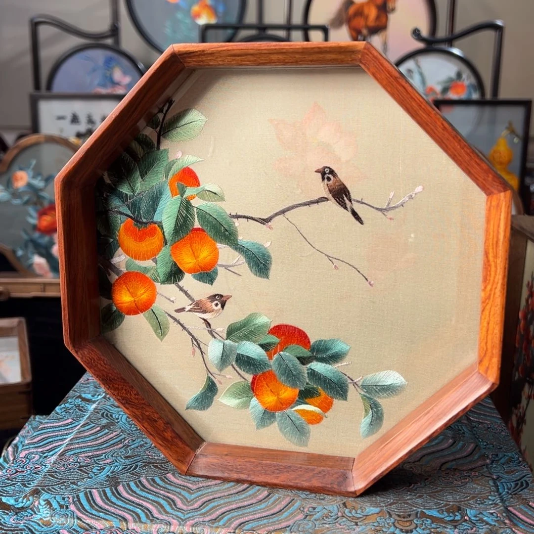 刺绣纯手工刺绣双面绣摆件