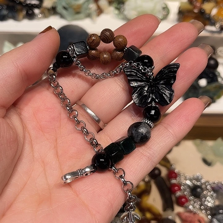 蛇纹石玉合金颈饰