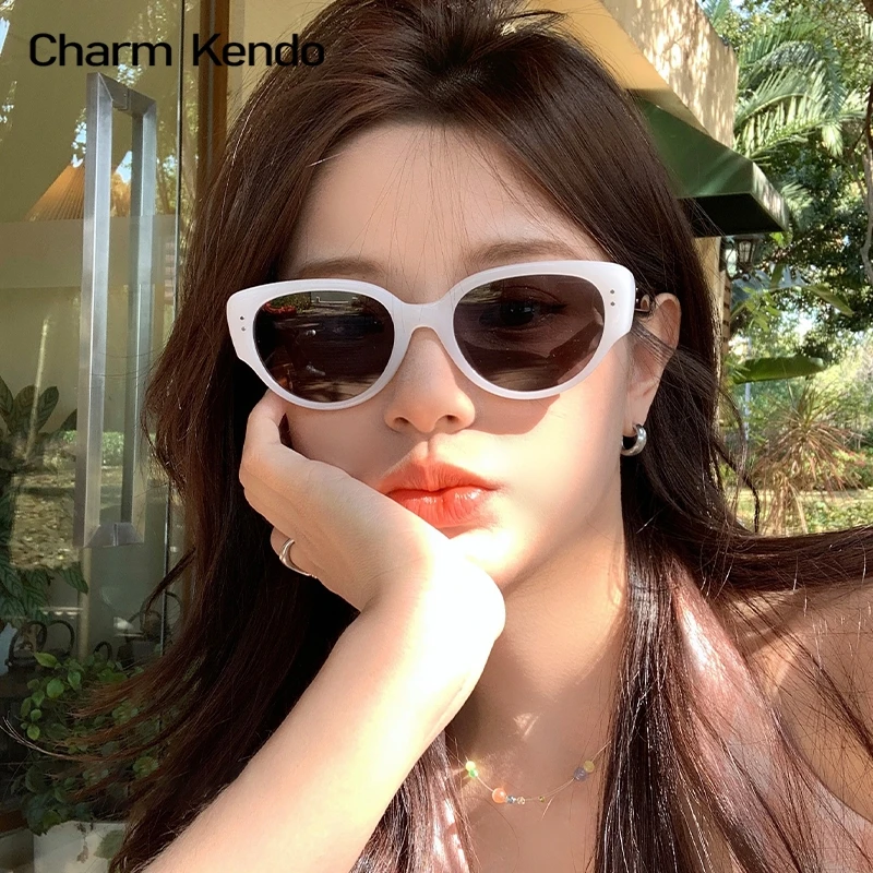 Charm Kendo墨镜女2025新款复古猫眼百搭遮阳眼镜防紫外线太阳镜