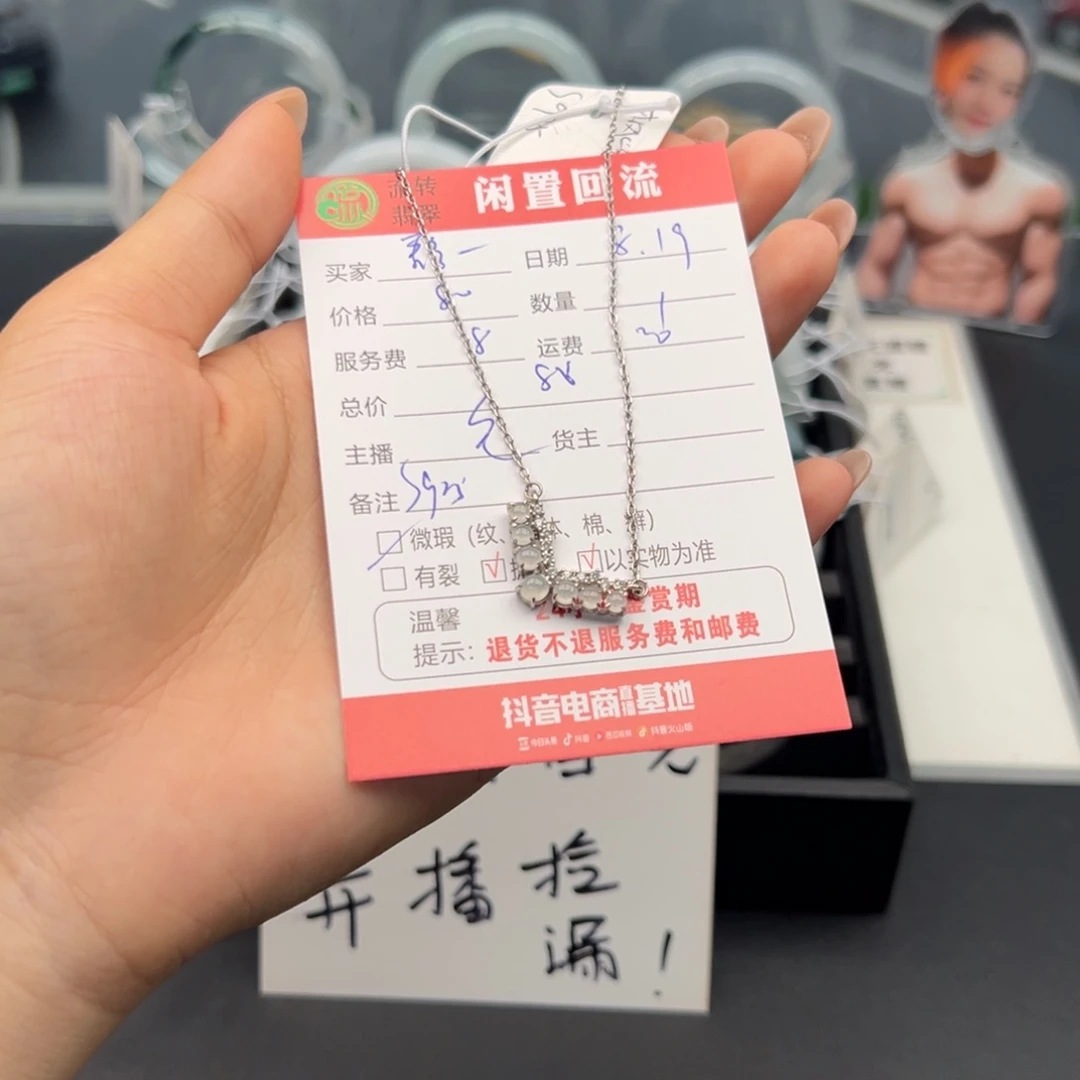 翡翠银S925镶嵌颈饰静****N