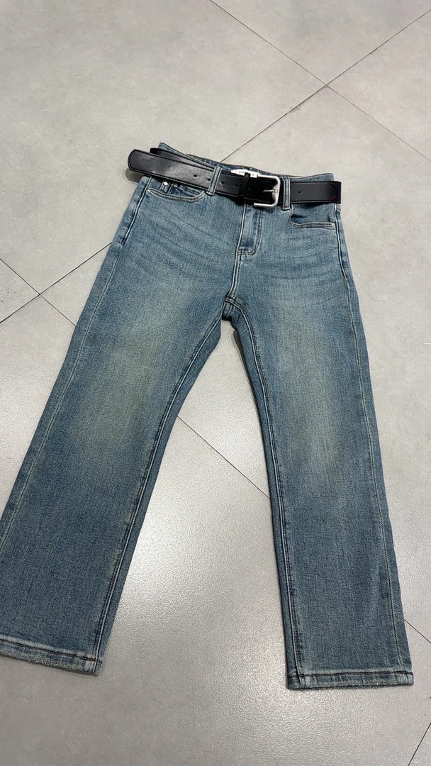 「可沐女装」春款上新 小个子白搭 牛仔八分烟管裤82131