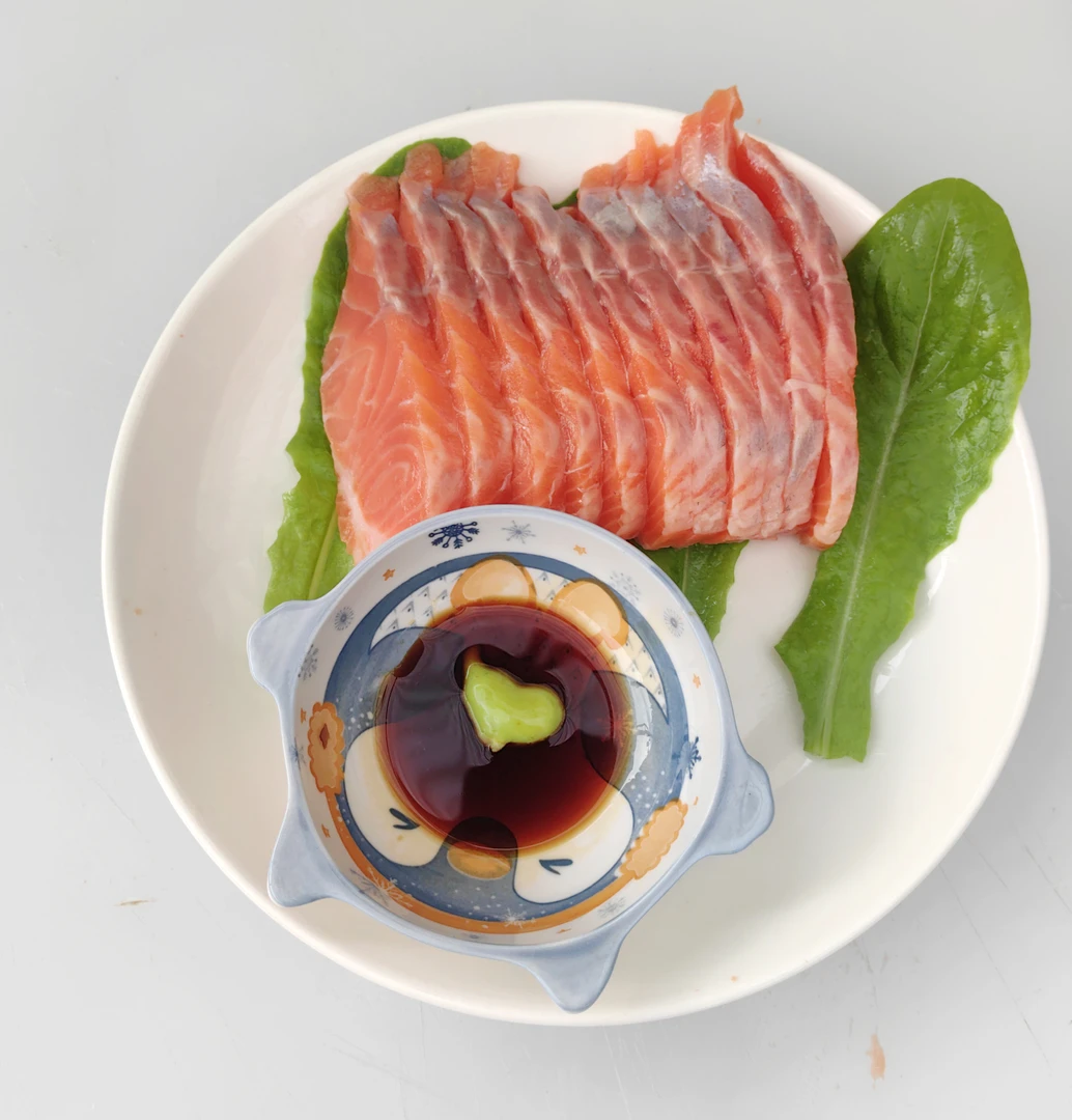 当日现捞现杀国产三文鱼虹鳟肉片纯肉生吃煎烤水煮送礼补充营养