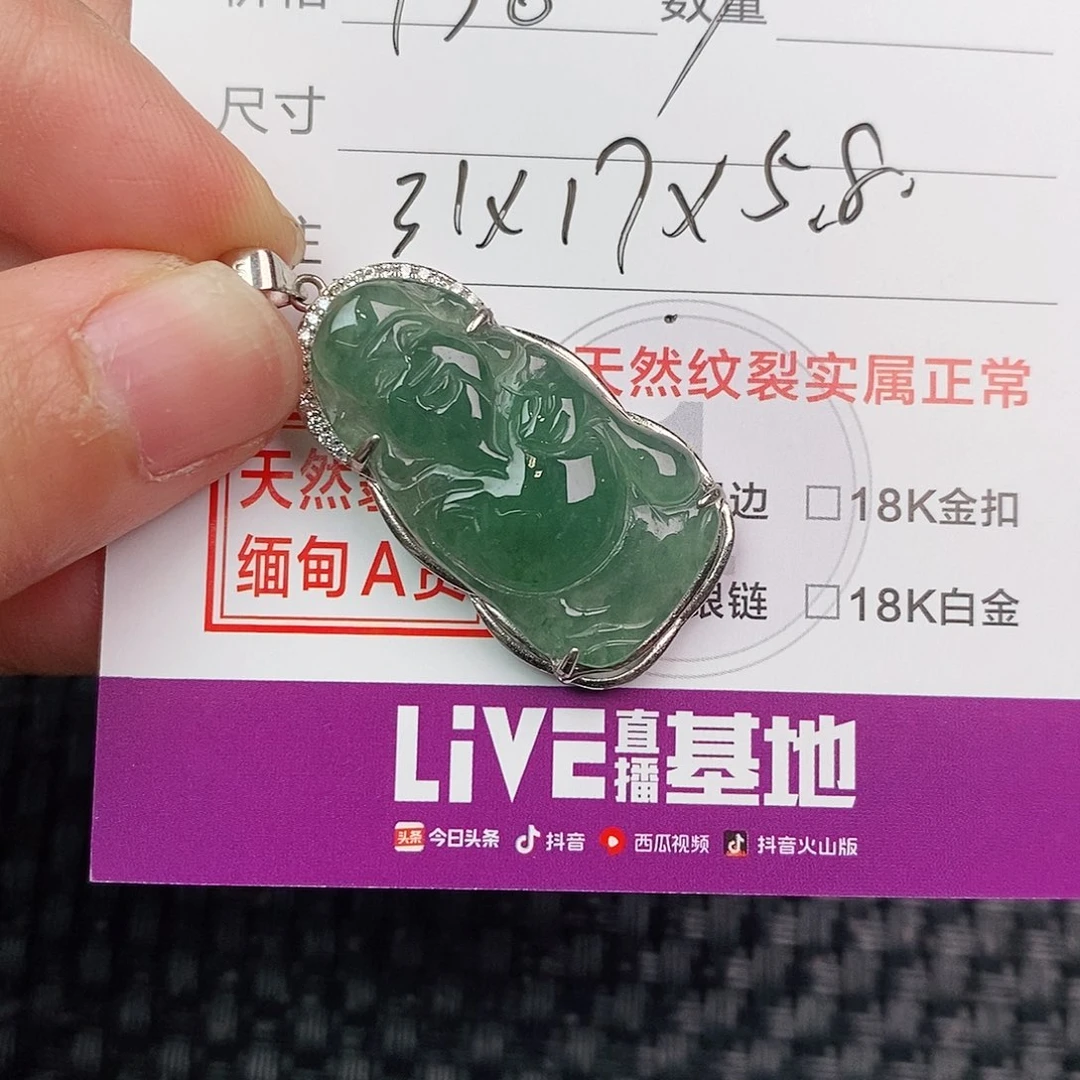 翡翠银S925镶嵌颈饰
