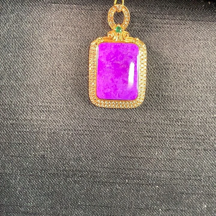 苏纪石（舒俱来）18K金镶嵌吊坠(不含链)