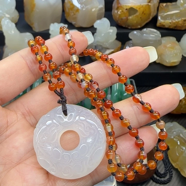 玛瑙/玉髓合金吊坠