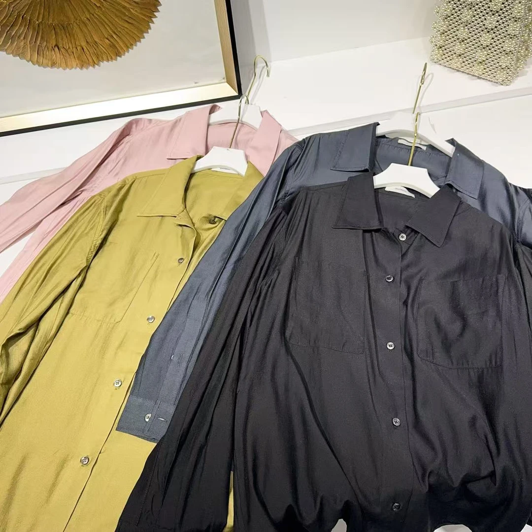 PK 胸116长68纯色翻领经典宽松防晒衬衫女透气上衣 8037