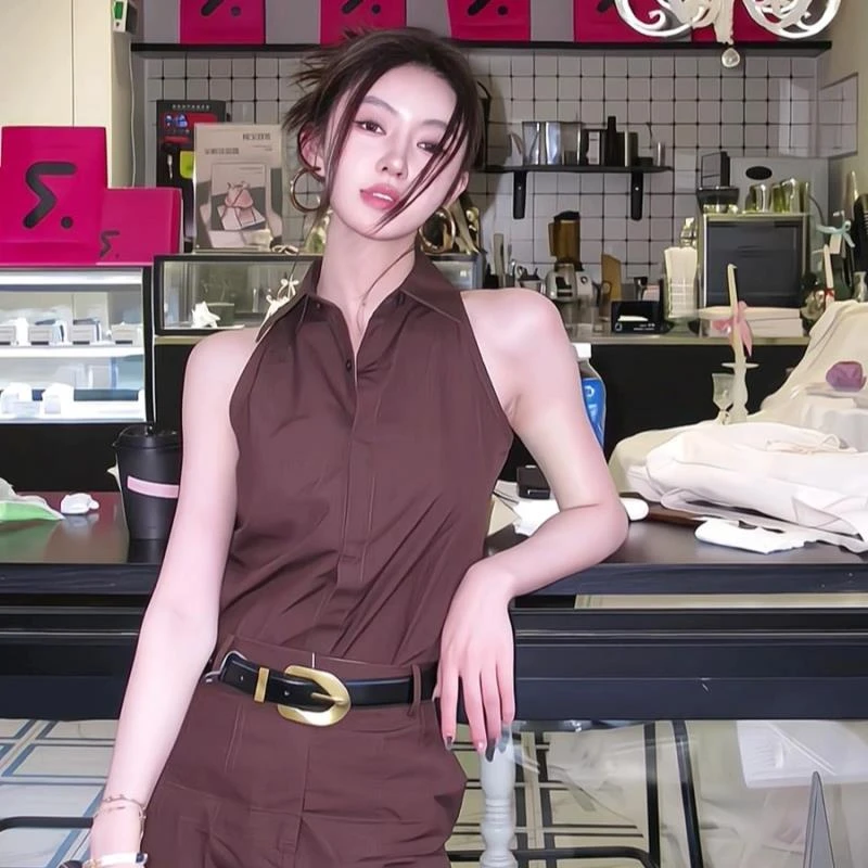 法式高级感小洋装两件套装御姐时尚马甲背心上衣女夏季洋气阔腿裤