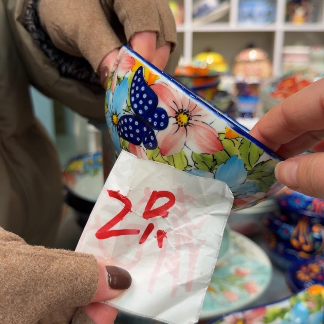 瓷5英寸水仙花饭碗2只看图