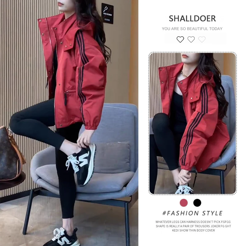 流行百搭时尚棒球短外套冲锋衣2025春秋季新款夹克设计感女装上衣