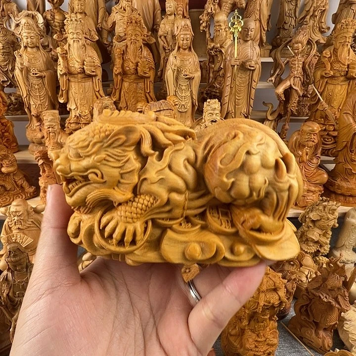柏木(崖柏)融*貔貅摆件全品