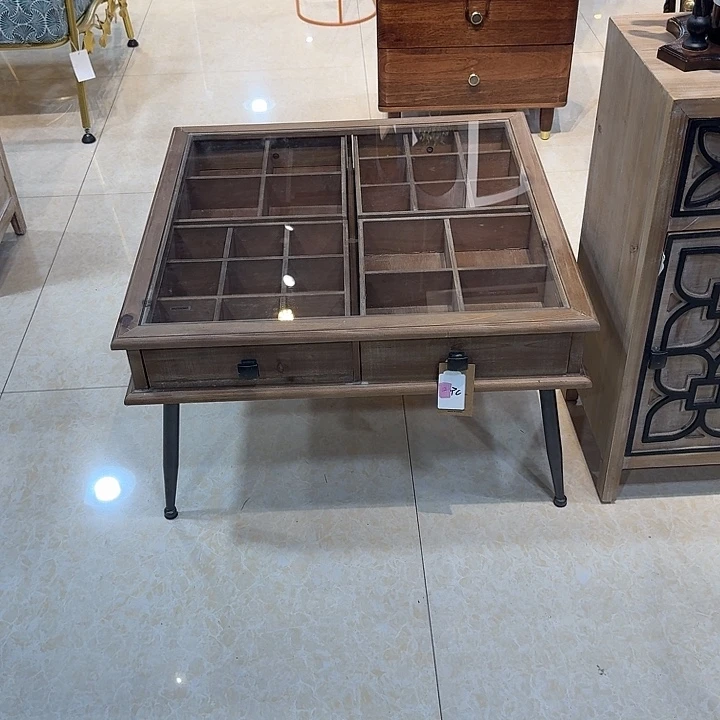 喜***我有机玻璃铁木柜子