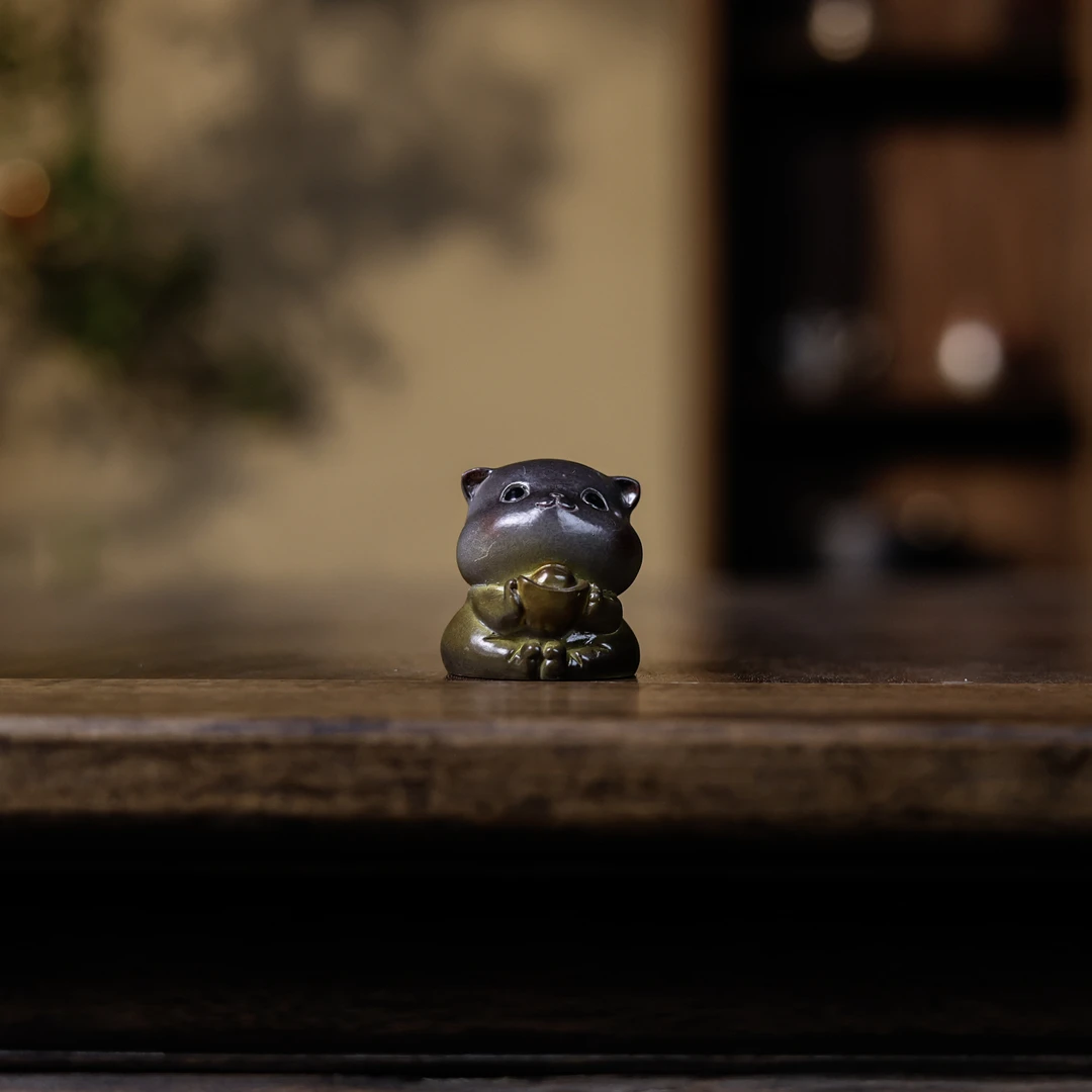 【斋居】变色小猫茶宠（Q7773）茶道配件