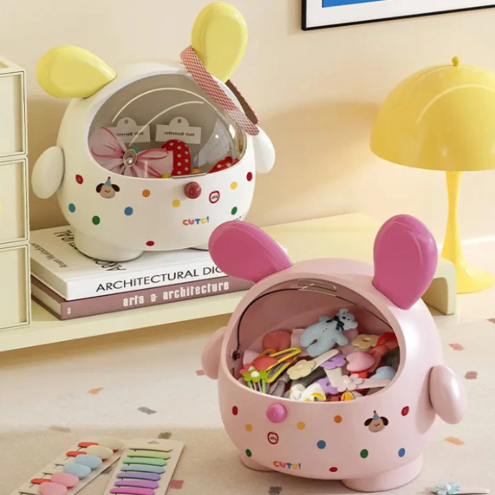 创意发饰盒桌面收纳大容量儿童女孩发圈头绳首饰收纳盒子