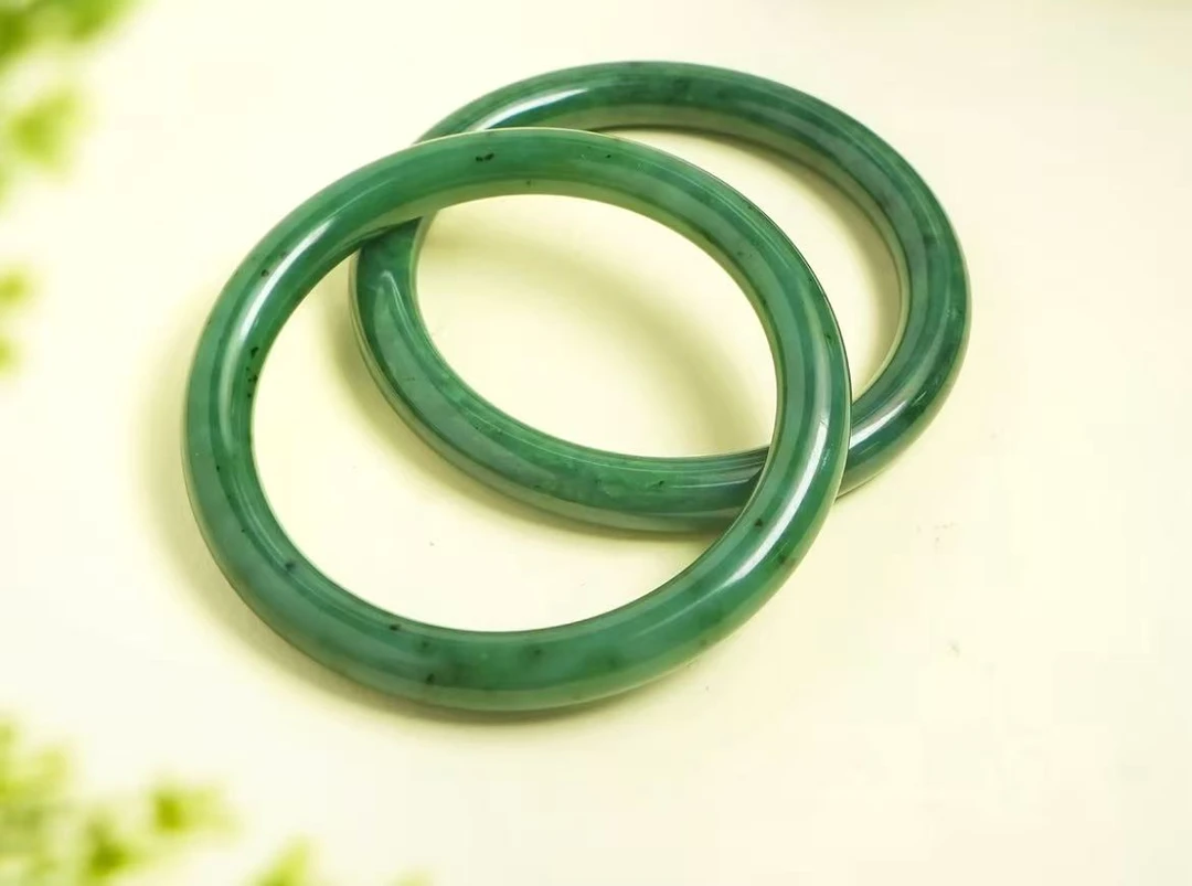 和田玉碧玉手镯圆条SZ093多样性发其一拆标不退不换