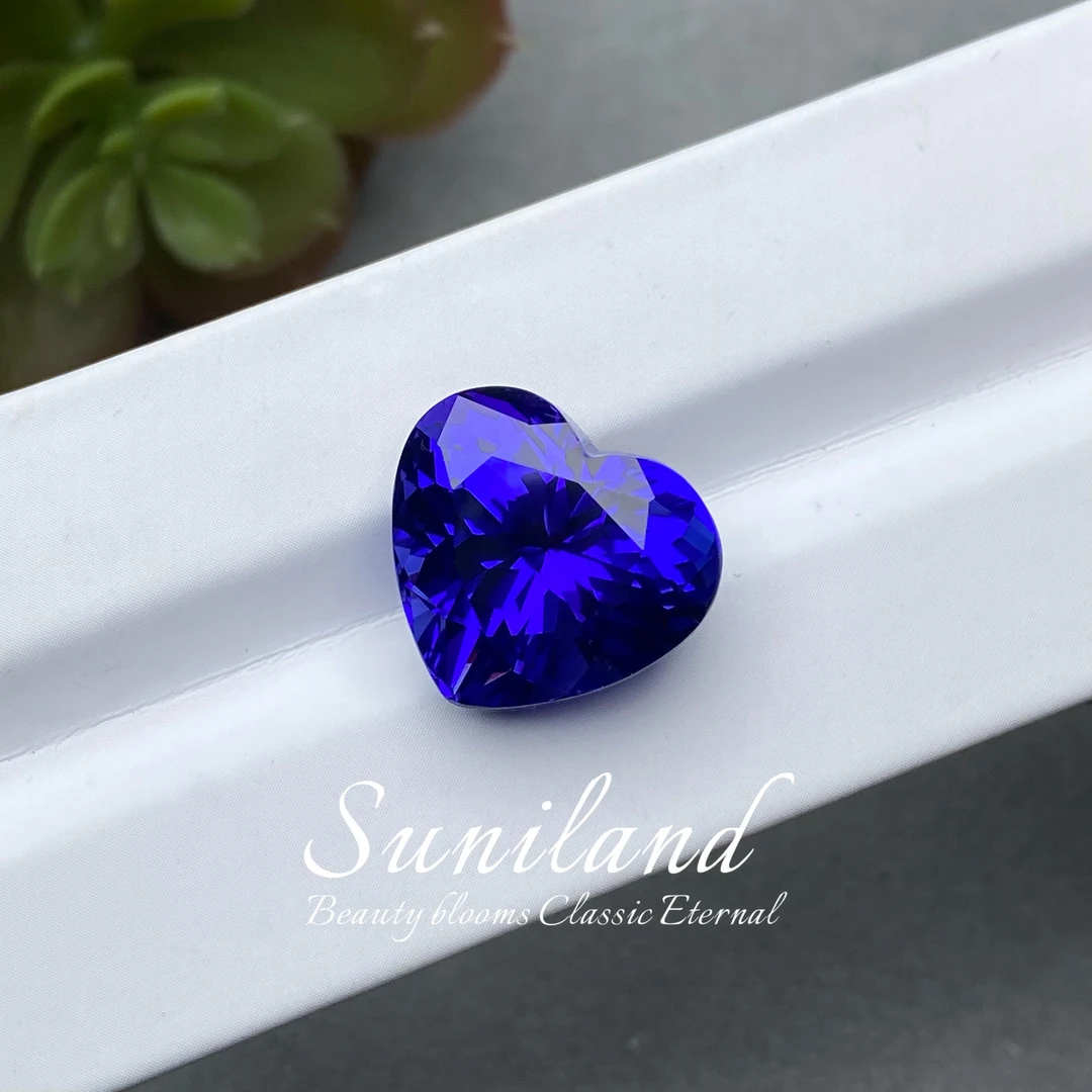 K37-FY-19.04ct-爱心形皇家蓝色坦桑石裸石/GRC证书2412050313