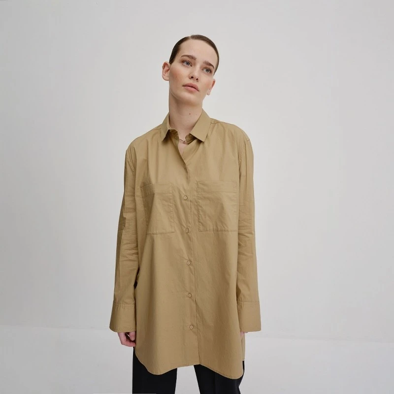 春款 oversize中长款 大码宽松 纯棉 衬衫8K