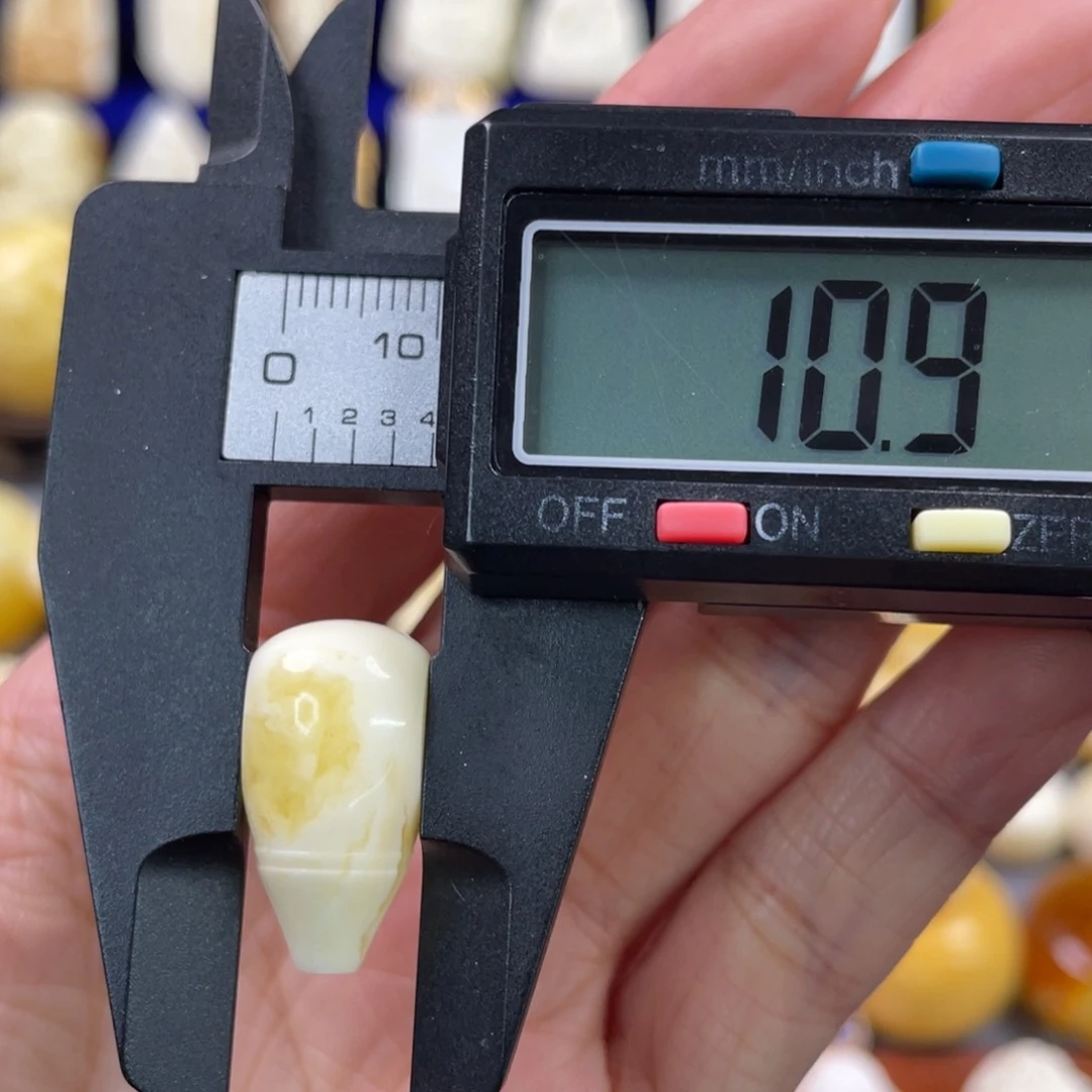 蜜蜡裸石未镶嵌琥珀蜜蜡三通配饰