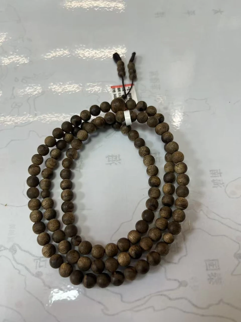 沉香野生沉香菩萨棋6mm圆珠沉香长串多样性发一