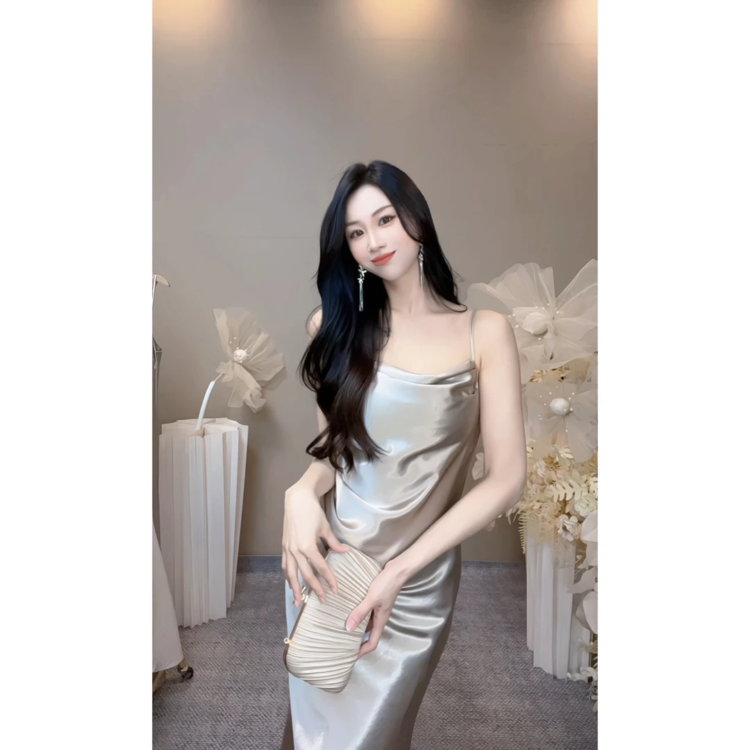 LMMMGOGH23显瘦气质法式性感小众收腰修身包臀名媛设计感轻奢