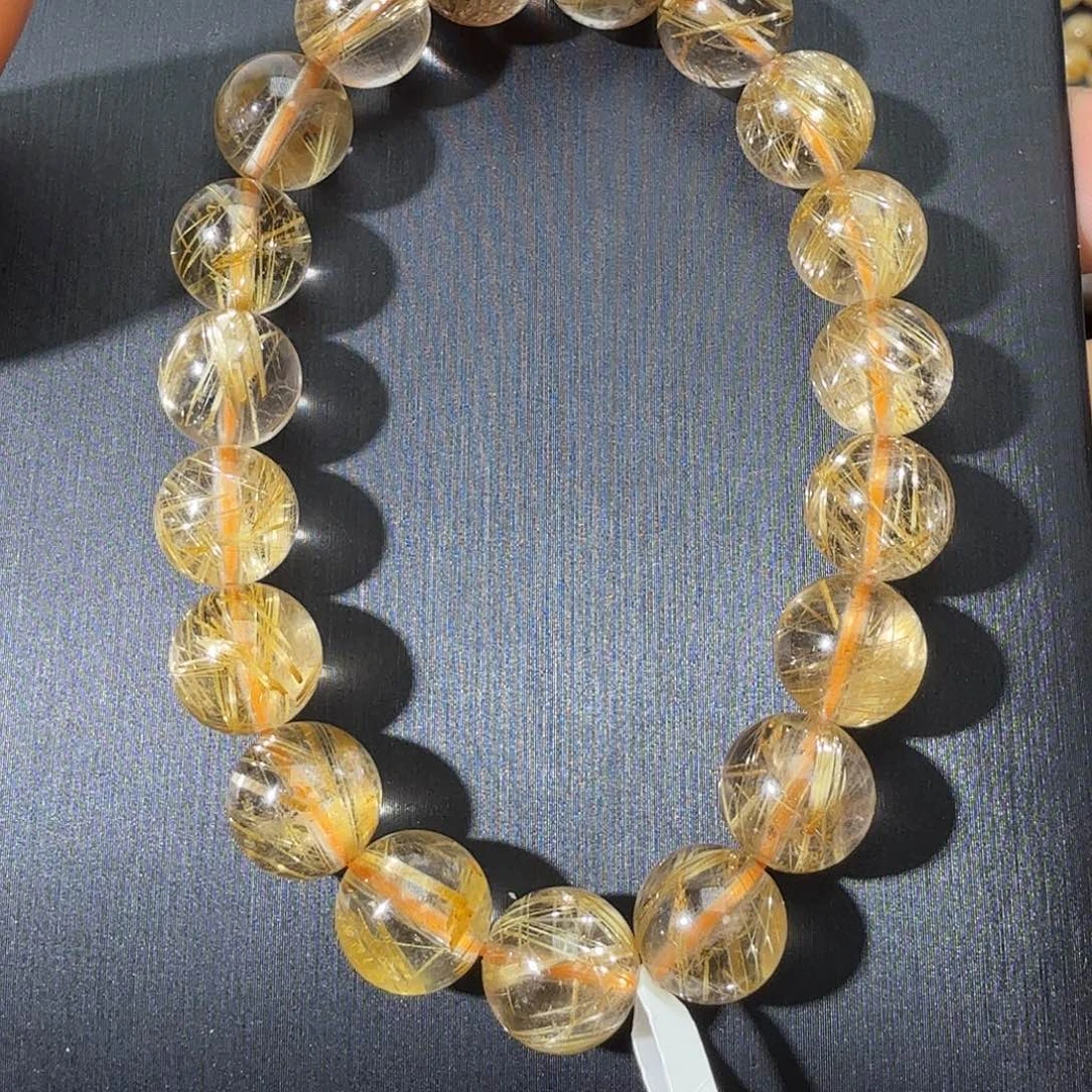 未镶嵌发晶手链天然金发晶