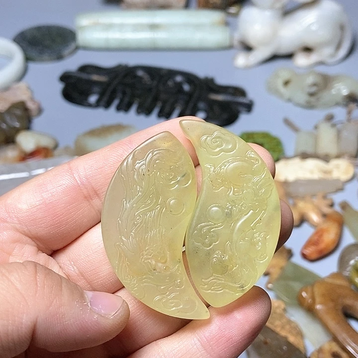 和田玉未镶嵌颈饰159