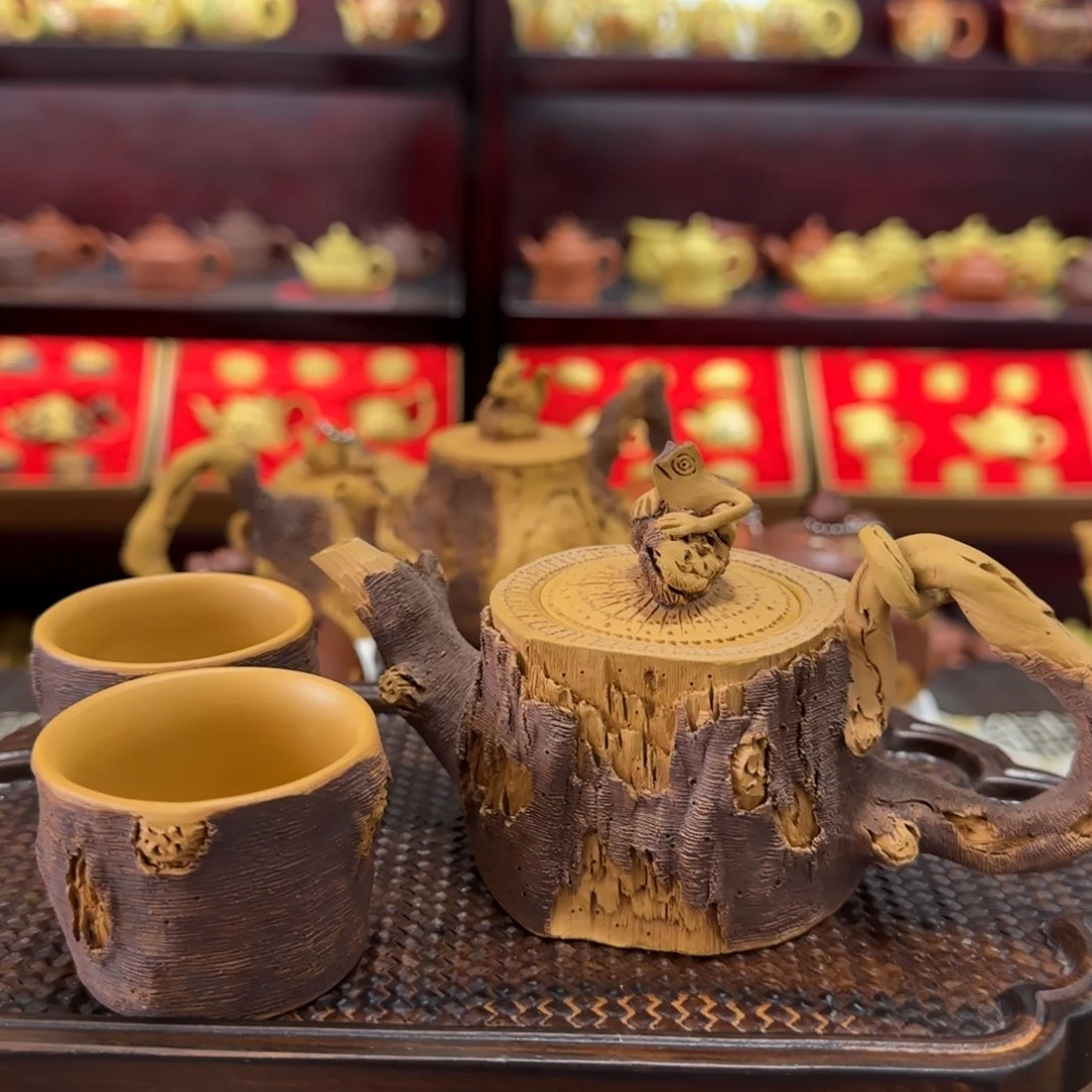 【闪购商品】清水泥茶壶枯木青蛙