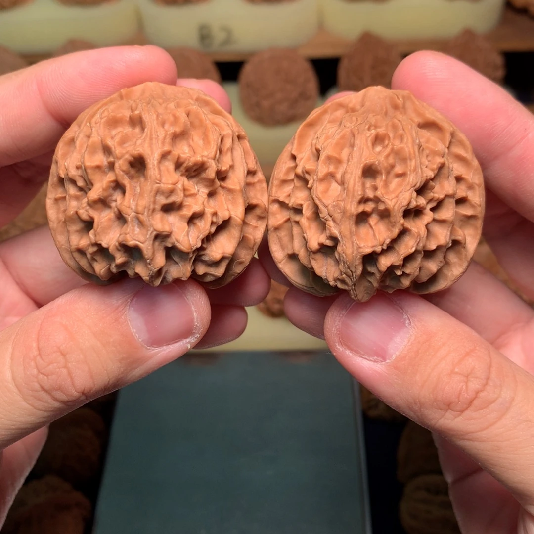 把件文玩核桃44原桩苹果园全品50g