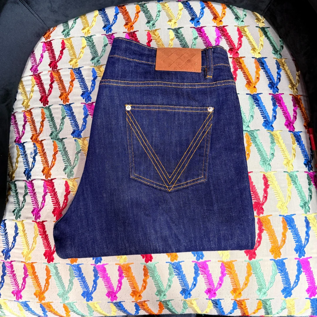 8888《豪绅专属》秋冬款欧货商务轻奢普洗蓝牛仔裤男士简约阔腿裤