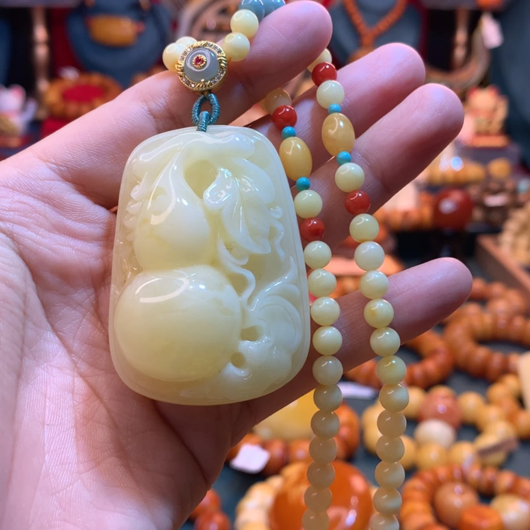 【闪购商品】蜜蜡吊坠(赠链)未镶嵌蜜蜡吊坠