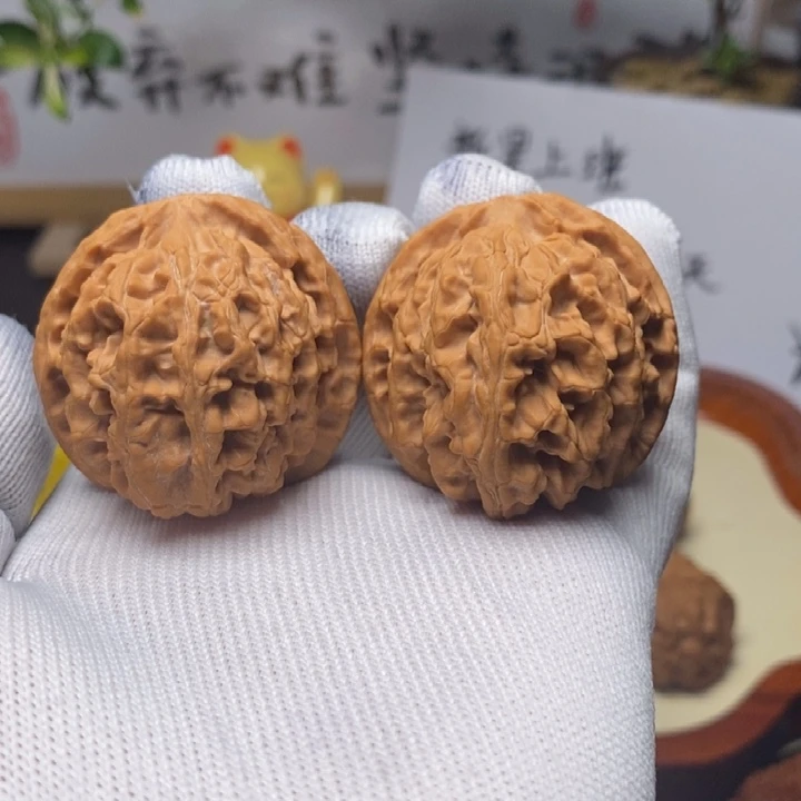 文玩核桃把件全品苹果园41.5