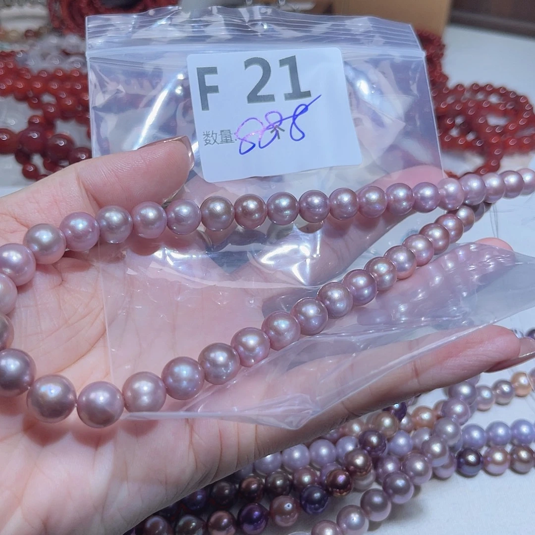 迷***吕珠宝奇石未镶嵌淡水珍珠F21。