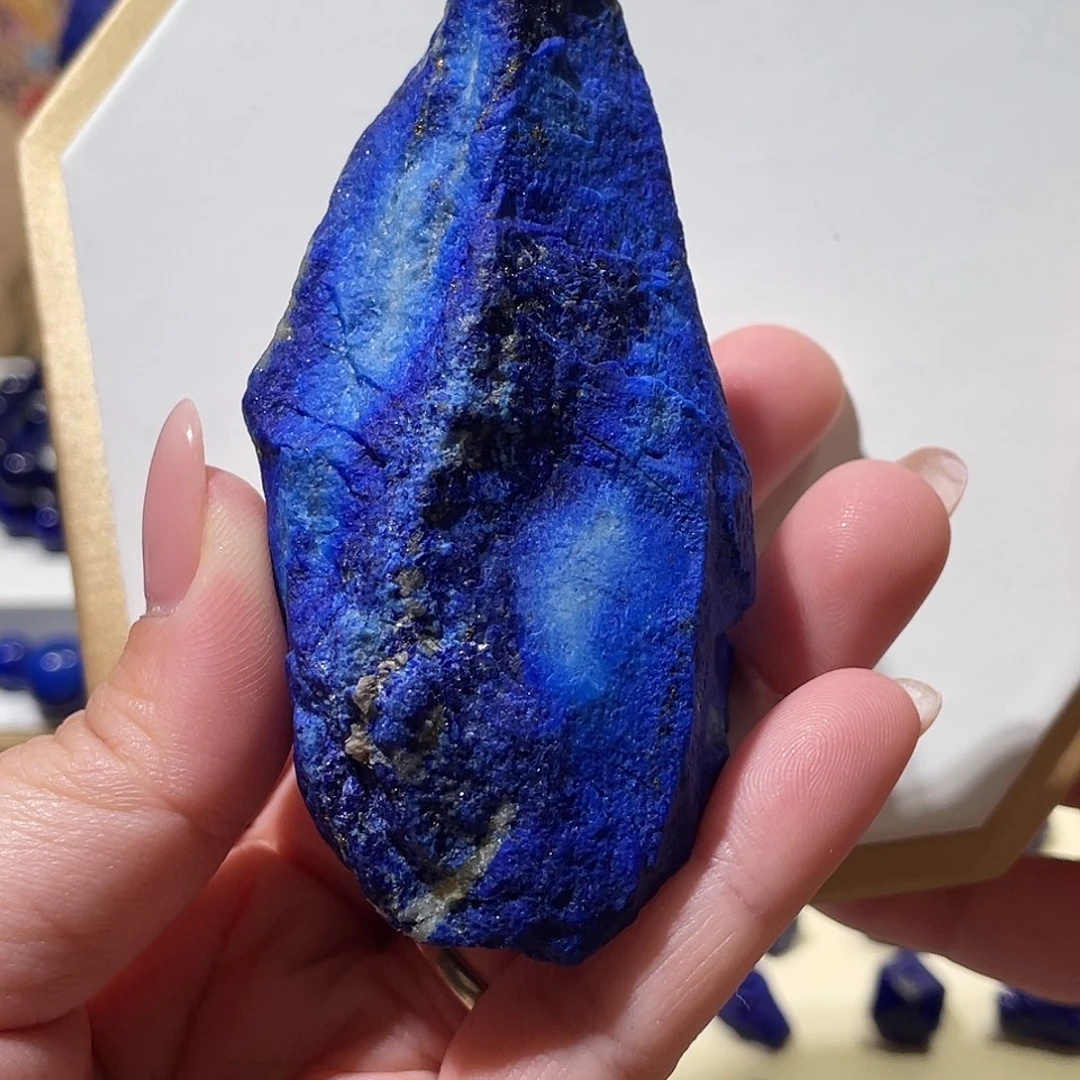 青金石未镶嵌特漏！原石桌摆/手把件