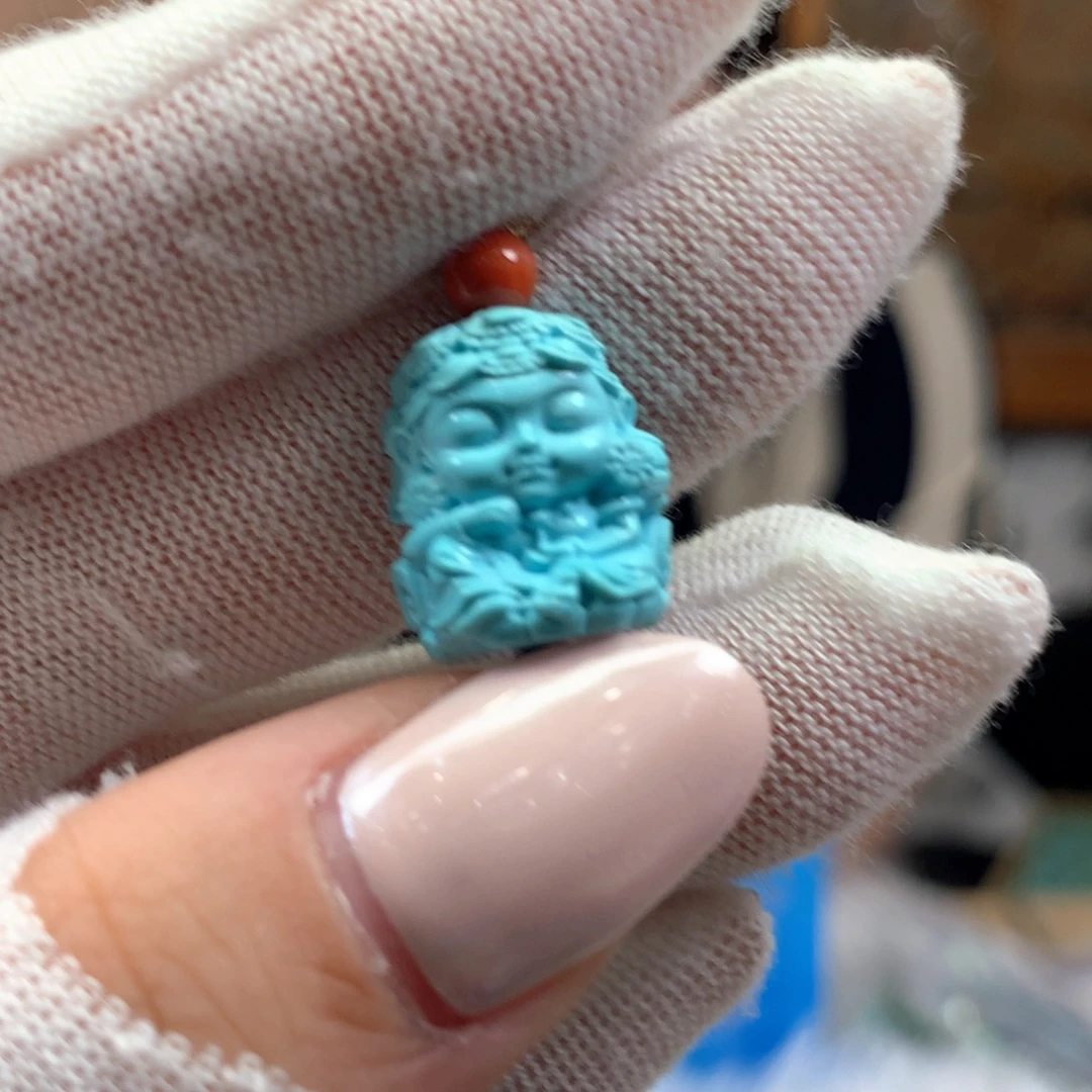 绿松石未镶嵌挂件