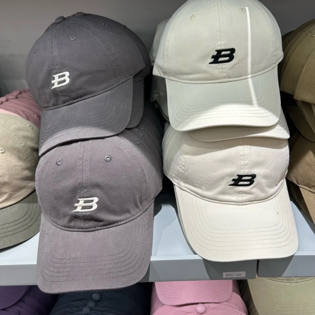 新款2025B字母刺绣鸭舌帽棒球帽女显脸小男女春秋冬防晒遮阳帽子