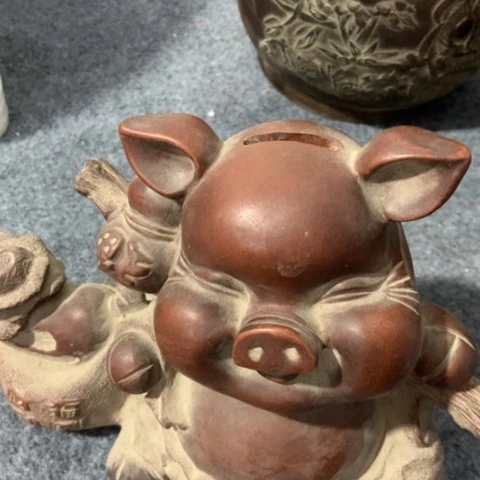 行***远茶壶紫砂陶瓷摆件工艺品