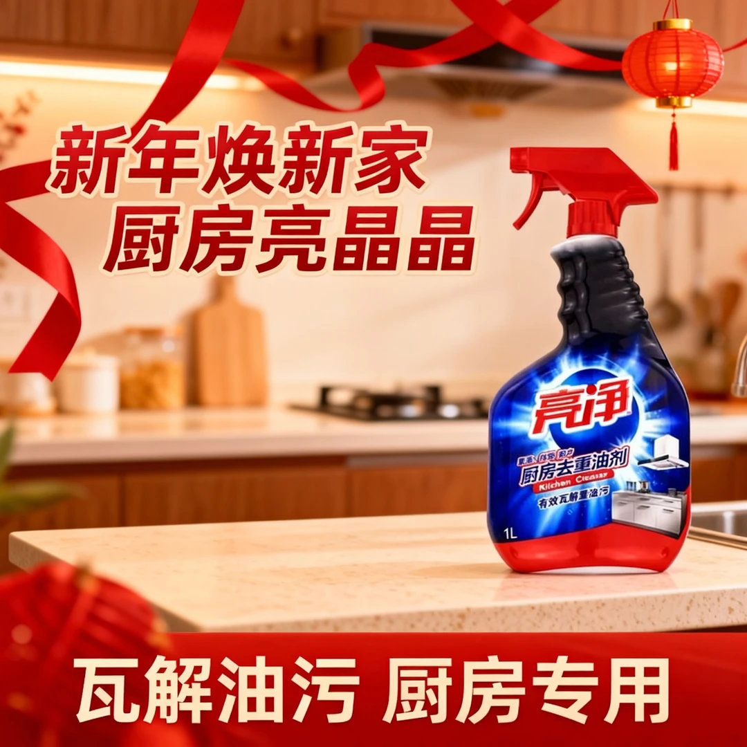 亮净去重油剂1L去油污除垢油烟机清洁剂灶台去油家用2瓶新年焕新