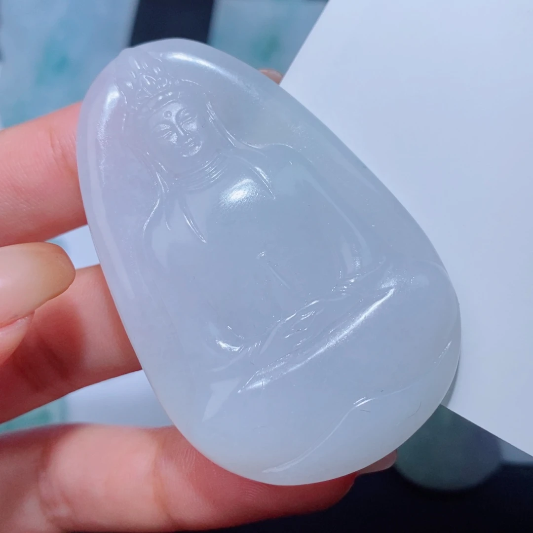 定制翡翠未镶嵌毛货翡翠挂件