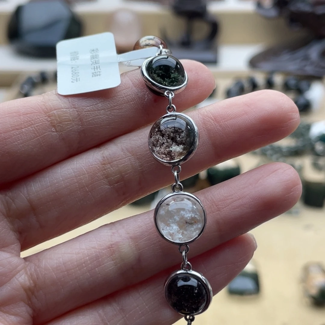 手链银S925镶嵌水晶四季幽灵手链