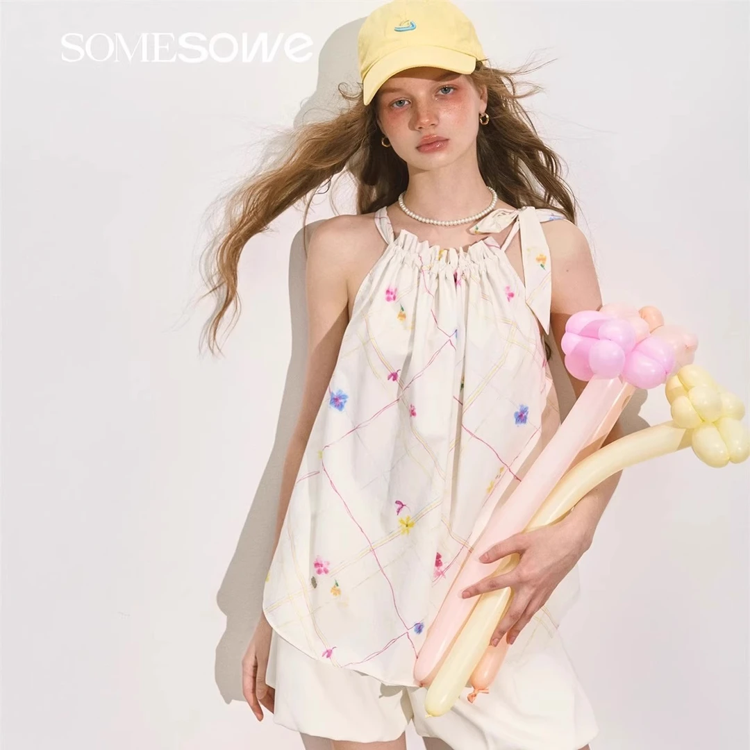 SOMESOWE 官方授权 波嘻风系带挂脖上衣